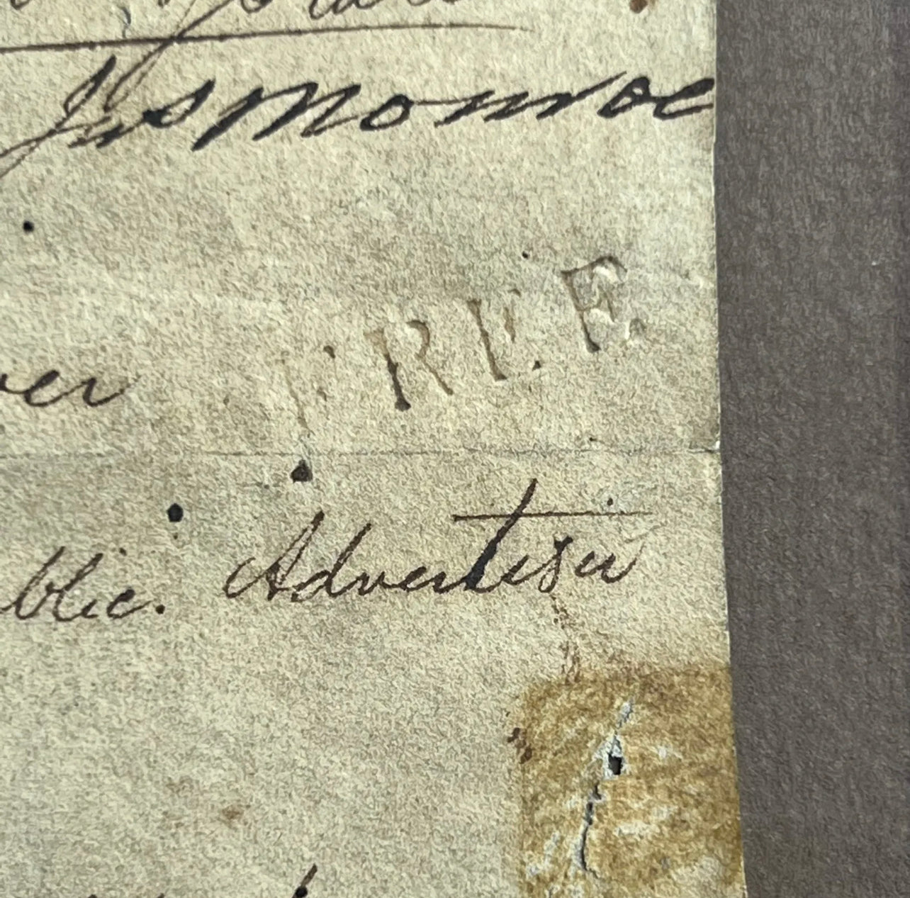 JAMES MONROE * JSA * Signed Free Frank Envelope Autograph As Secretary of State