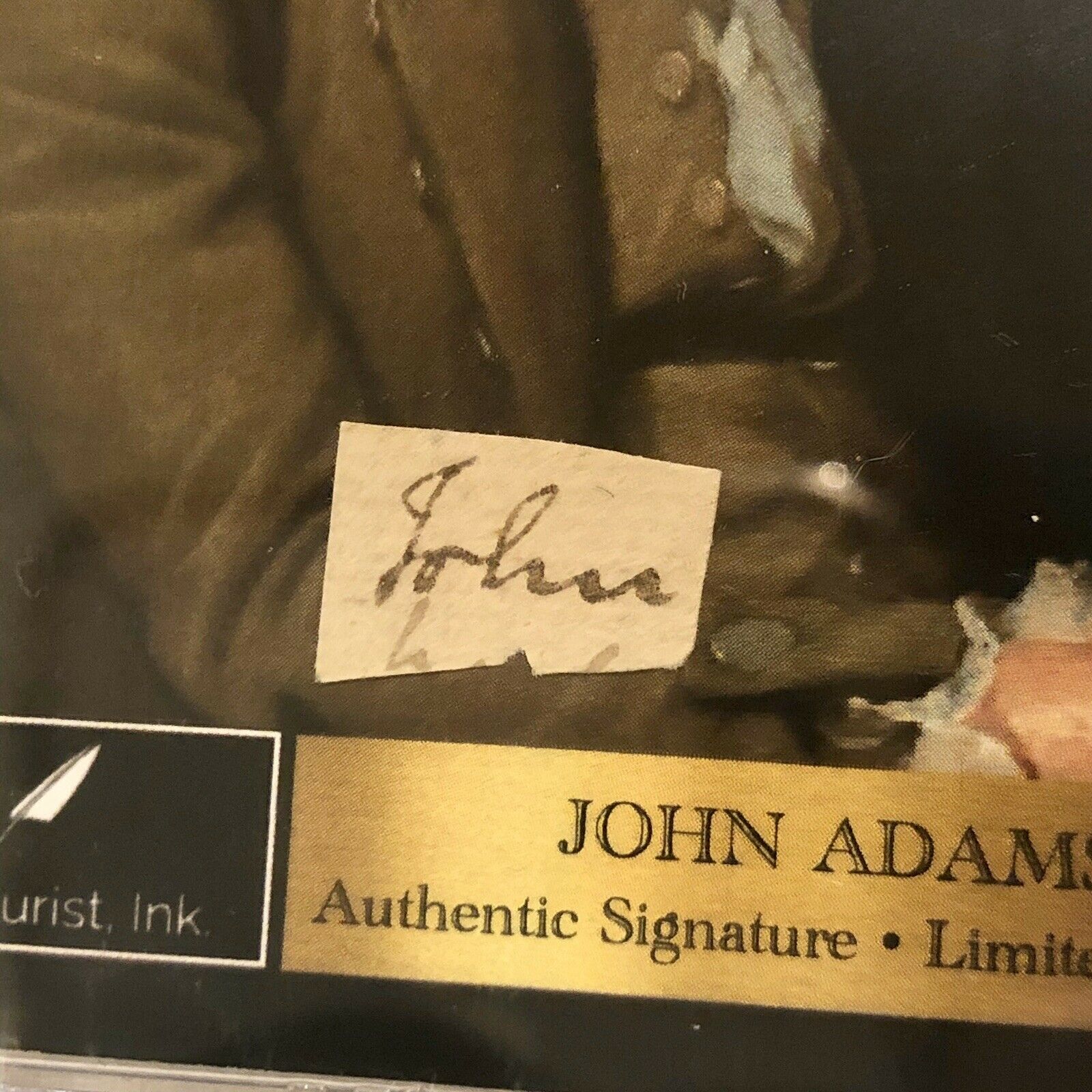 JOHN ADAMS * JSA * Scarce AUTOGRAPH Cut Signature SIGNED * 2nd President * 1761