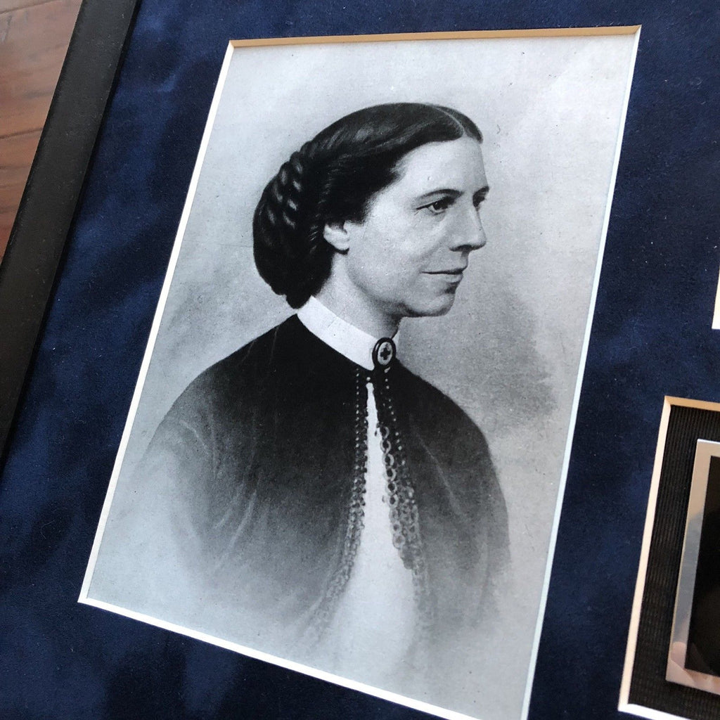 CLARA BARTON * EARLY * Authentic AUTOGRAPH Christmas Day Card SIGNED * Red Cross