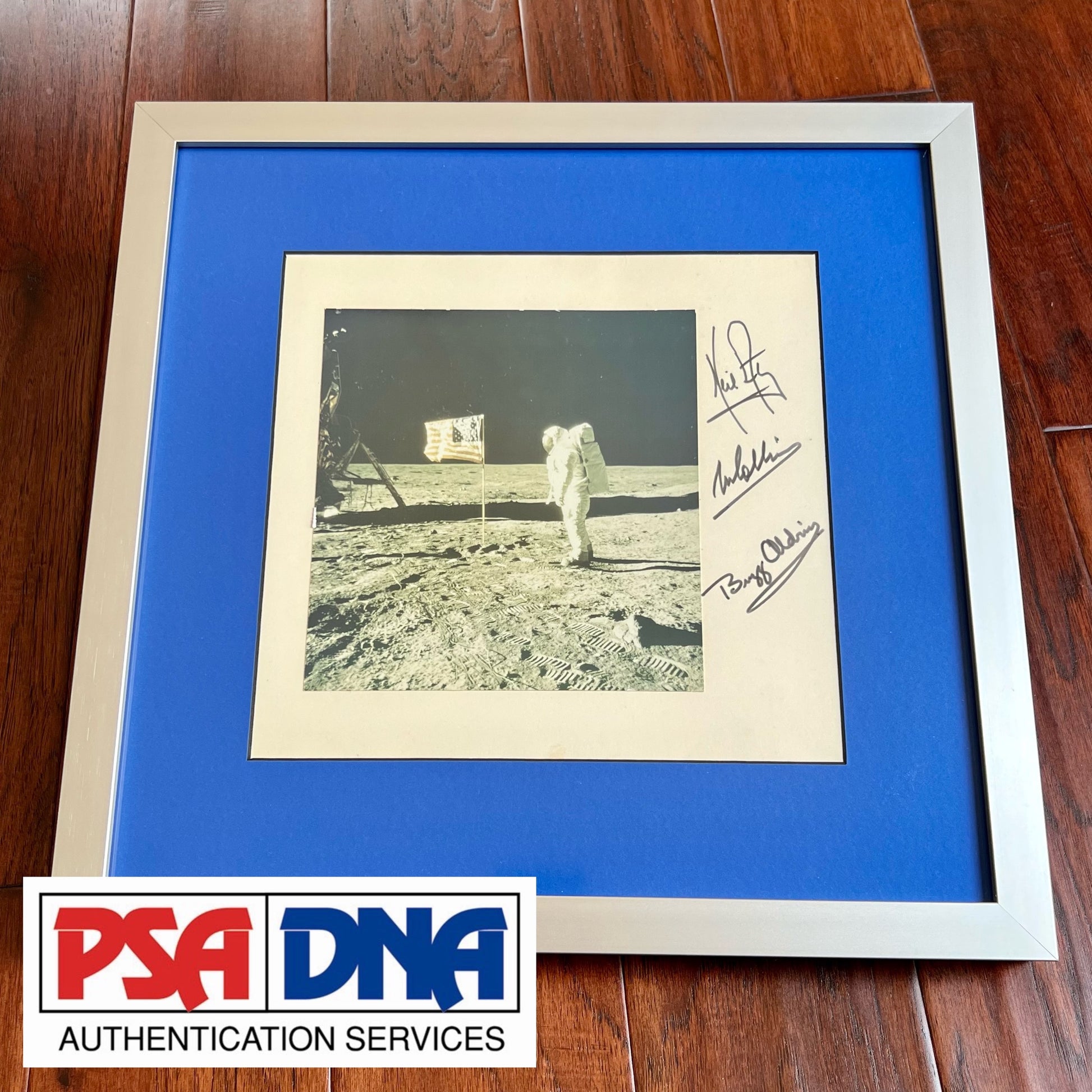 APOLLO 11 * PSA * 1969 Crew Signed Autograph Photo * Neil Armstrong Buzz Aldrin