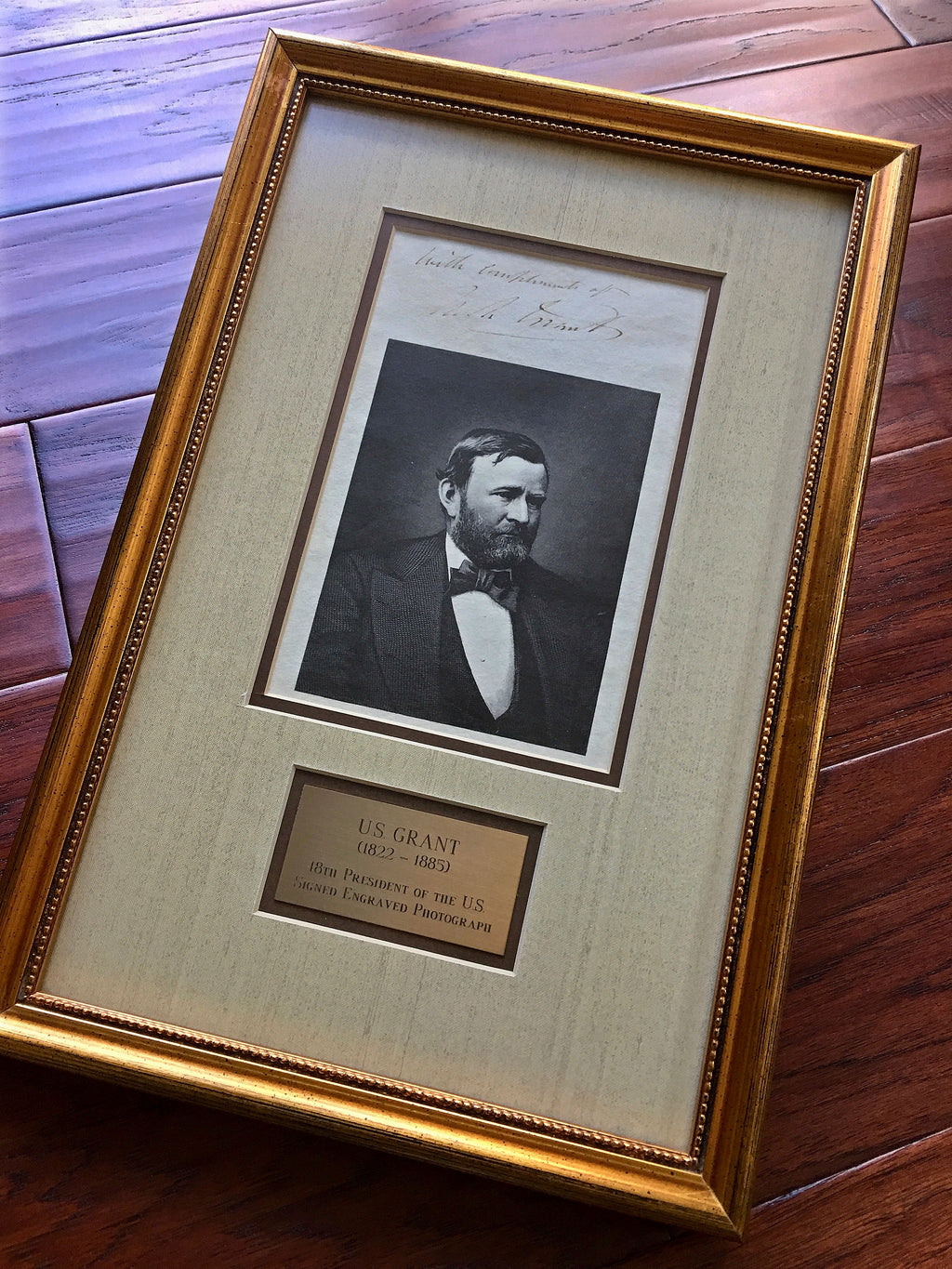 ULYSSES S. GRANT * AUTOGRAPH Antique Engraving Signed