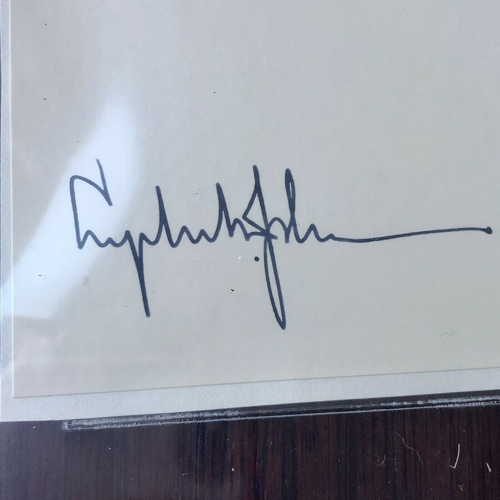 LYNDON B. JOHNSON * BECKETT BAS SLAB * GRADED MINT 9 Autograph Bookplate Signed