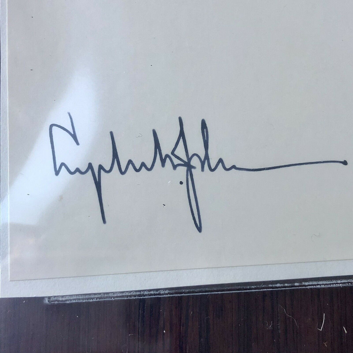 LYNDON B. JOHNSON * BECKETT BAS SLAB * GRADED MINT 9 Autograph Bookplate Signed