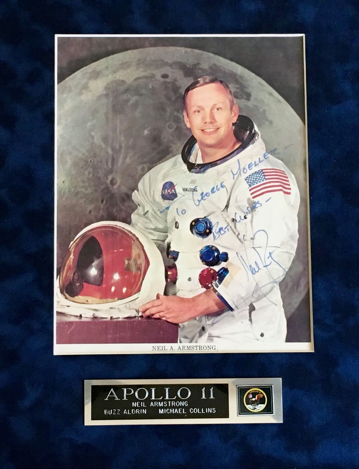 APOLLO 11 CREW SIGNED * JSA COA * scarce AUTOGRAPHS trio * NASA LITHOGRAPH