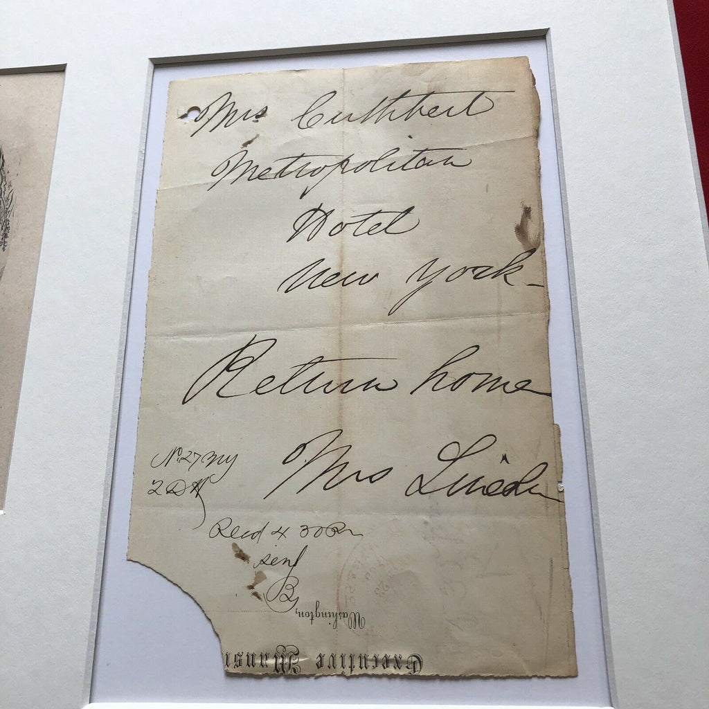 MARY TODD LINCOLN * BAS LOA * 1865 Executive Mansion Autograph Letter Signed *