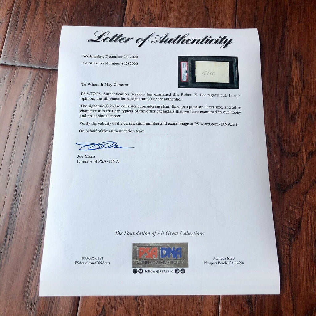 ROBERT E. LEE * PSA/DNA Slabbed * Confederate General Signed Autograph Signature