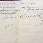 JAMES A. GARFIELD * Scarce AUTOGRAPH AS PRESIDENT * Partial SIGNED Appointment