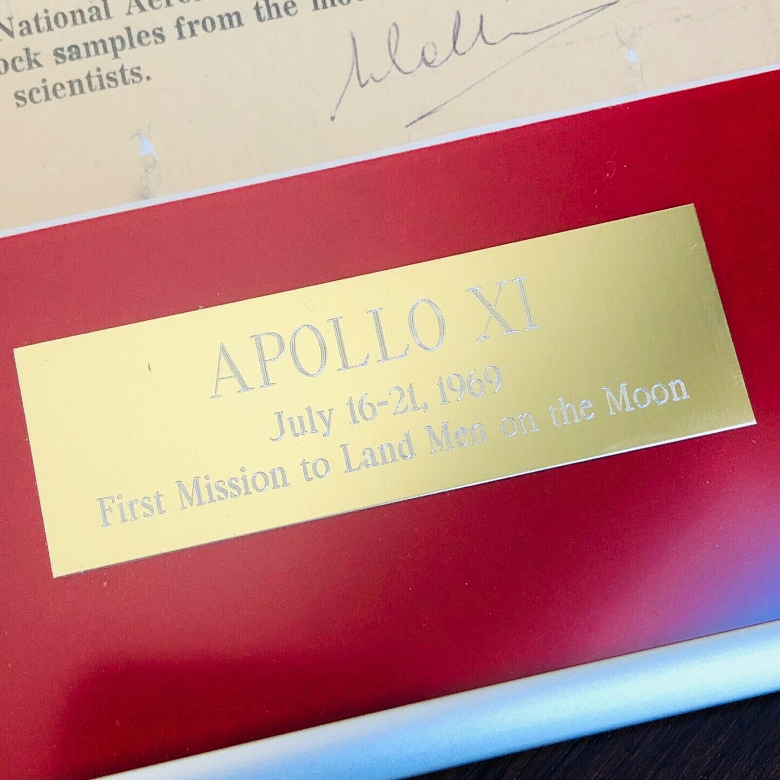 APOLLO 11 CREW SIGNED * BECKETT BAS * AUTOGRAPH "Moon Rocks" Neil Armstrong