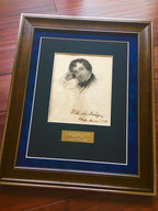 WASHINGTON IRVING * 1/1 SIGNED ENGRAVING * The Legend of Sleepy Hollow Autograph