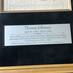 THOMAS JEFFERSON * BAS BECKETT 10 * Autograph Free Frank Envelope Signed *