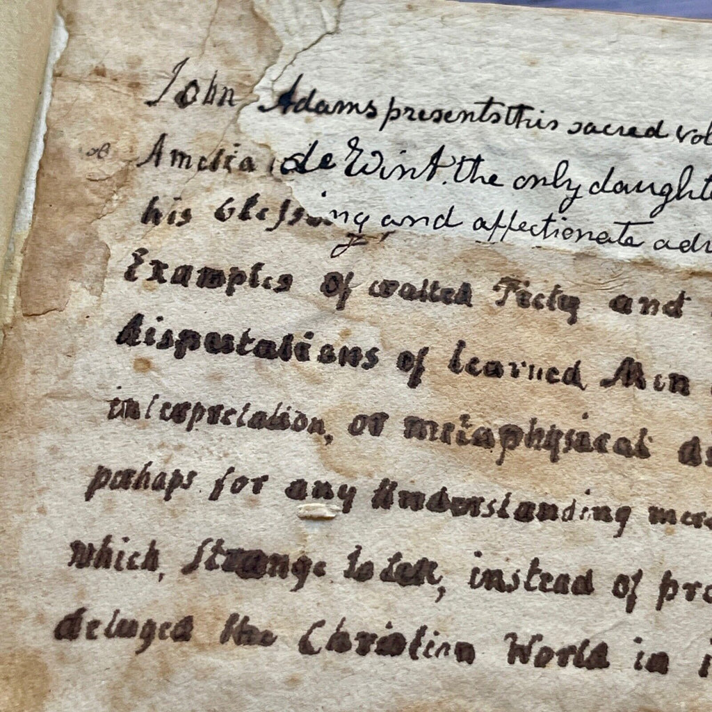 JOHN ADAMS * JSA * Autograph Family Bible Signed & Gifted to his Granddaughter