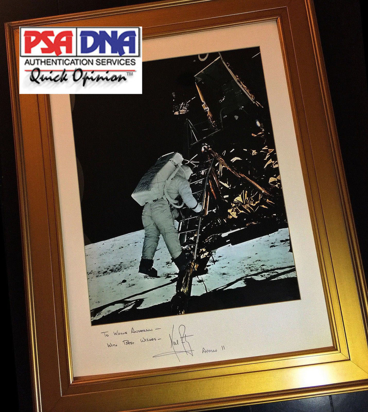 NEIL ARMSTRONG  XXL Moon Ladder Autograph SIGNED ZARELLI COA