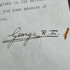 KING GEORGE VI * JSA * Signed Autograph Letter Sent to Family of KIA Soldiers