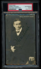 HARRY HOUDINI * PSA/DNA LOA * Hand Signed Post Card Photo Slabbed * Autograph