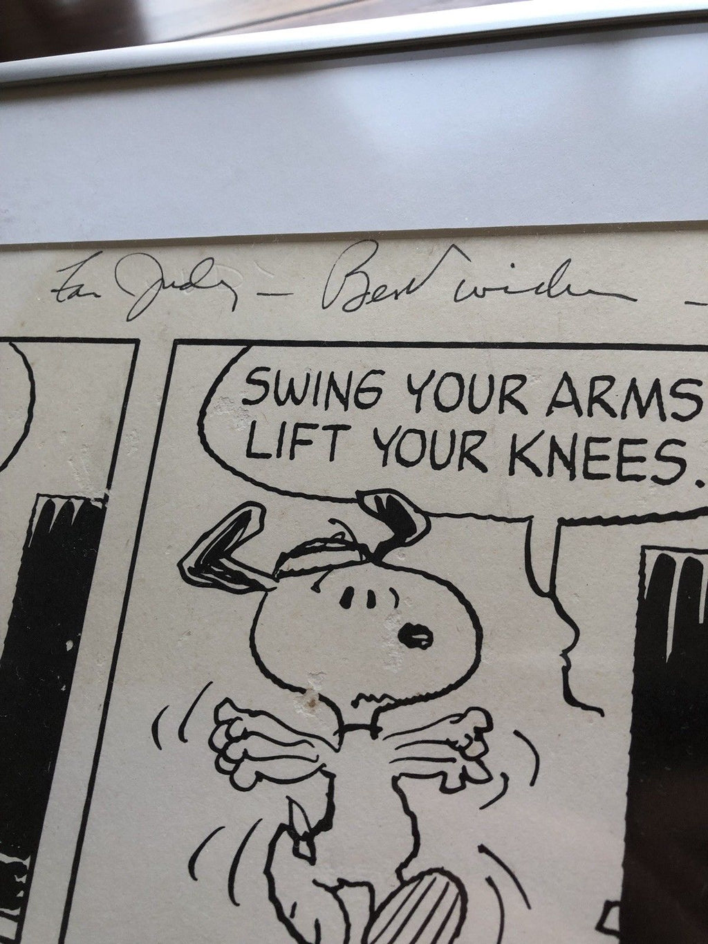 CHARLES M. SCHULZ * Hand Signed SNOOPY ARTWORK * Peanuts Autograph Comic Strip