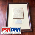 JOHN HANCOCK * PSA/DNA * Handwritten Autograph Letter Signed SLAVERY Content *