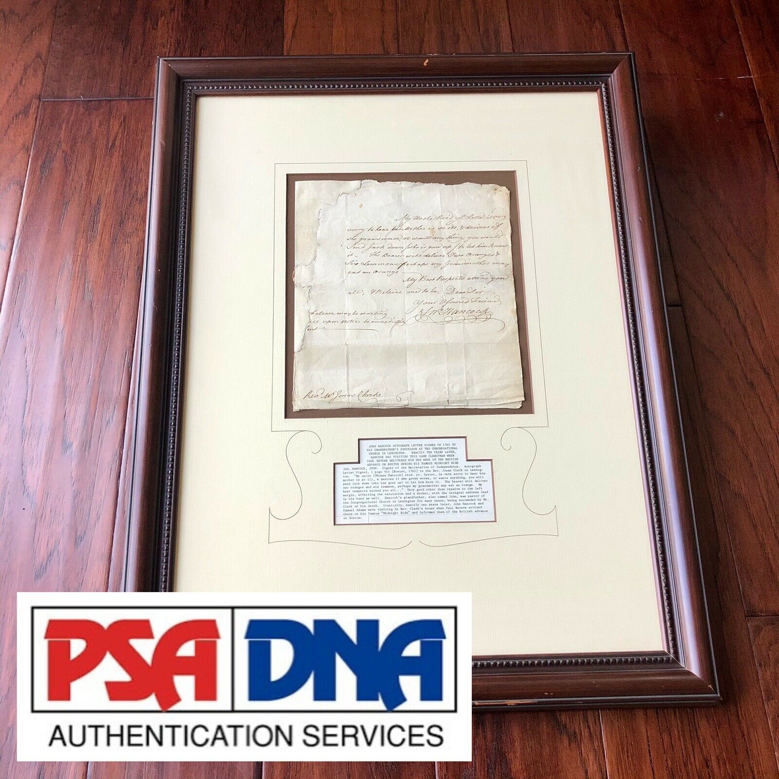 JOHN HANCOCK * PSA/DNA * Handwritten Autograph Letter Signed SLAVERY Content *