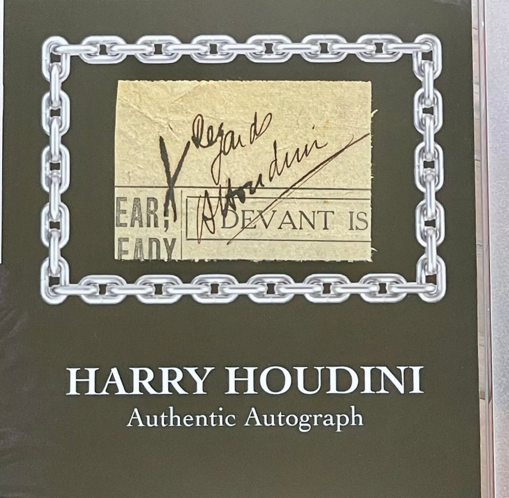 HARRY HOUDINI * PSA/DNA * Autograph Cut Signature Signed Display * Magician