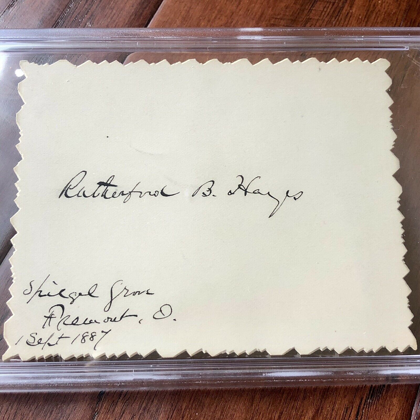 RUTHERFORD B. HAYES * PSA/DNA Slab * Signed Autograph Card Inscribed * President