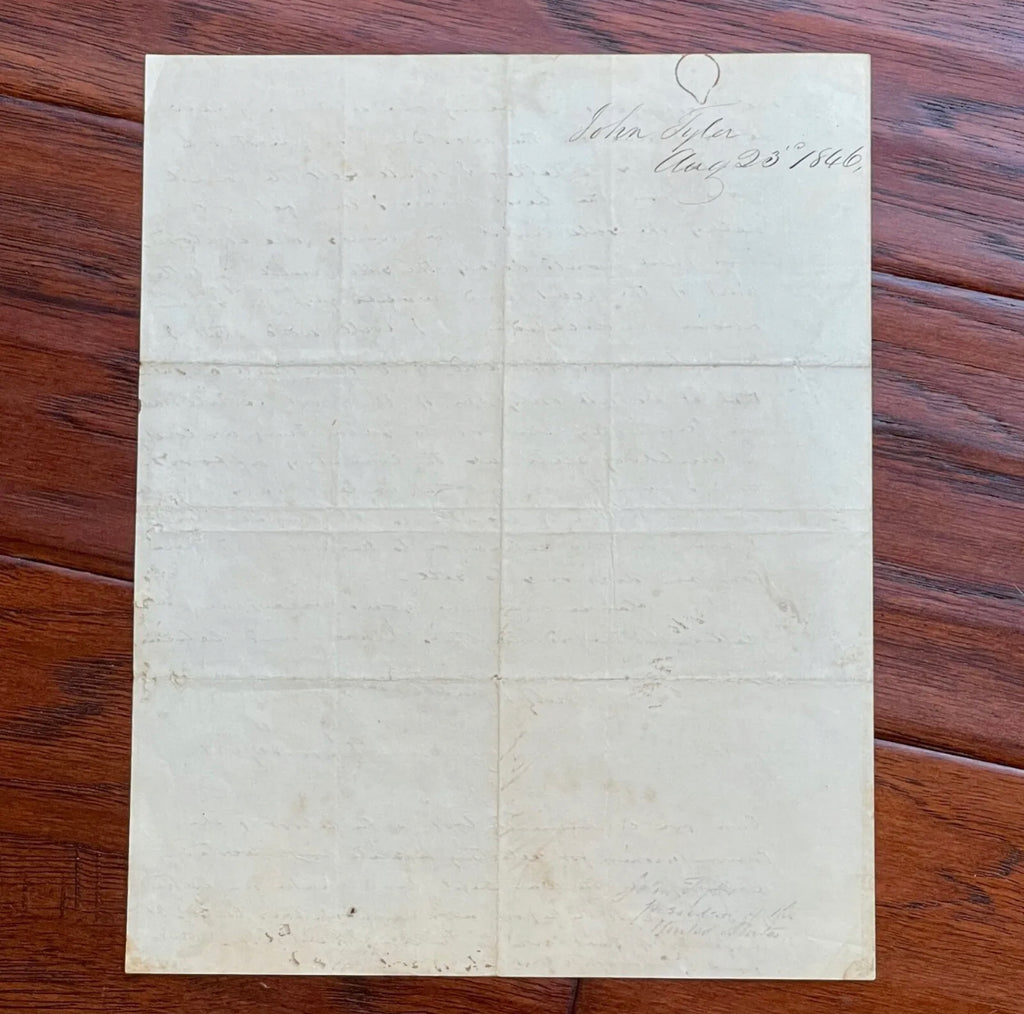 JOHN TYLER * PSA * Autograph Letter Signed Seeks Banker's Advice on Land Deal