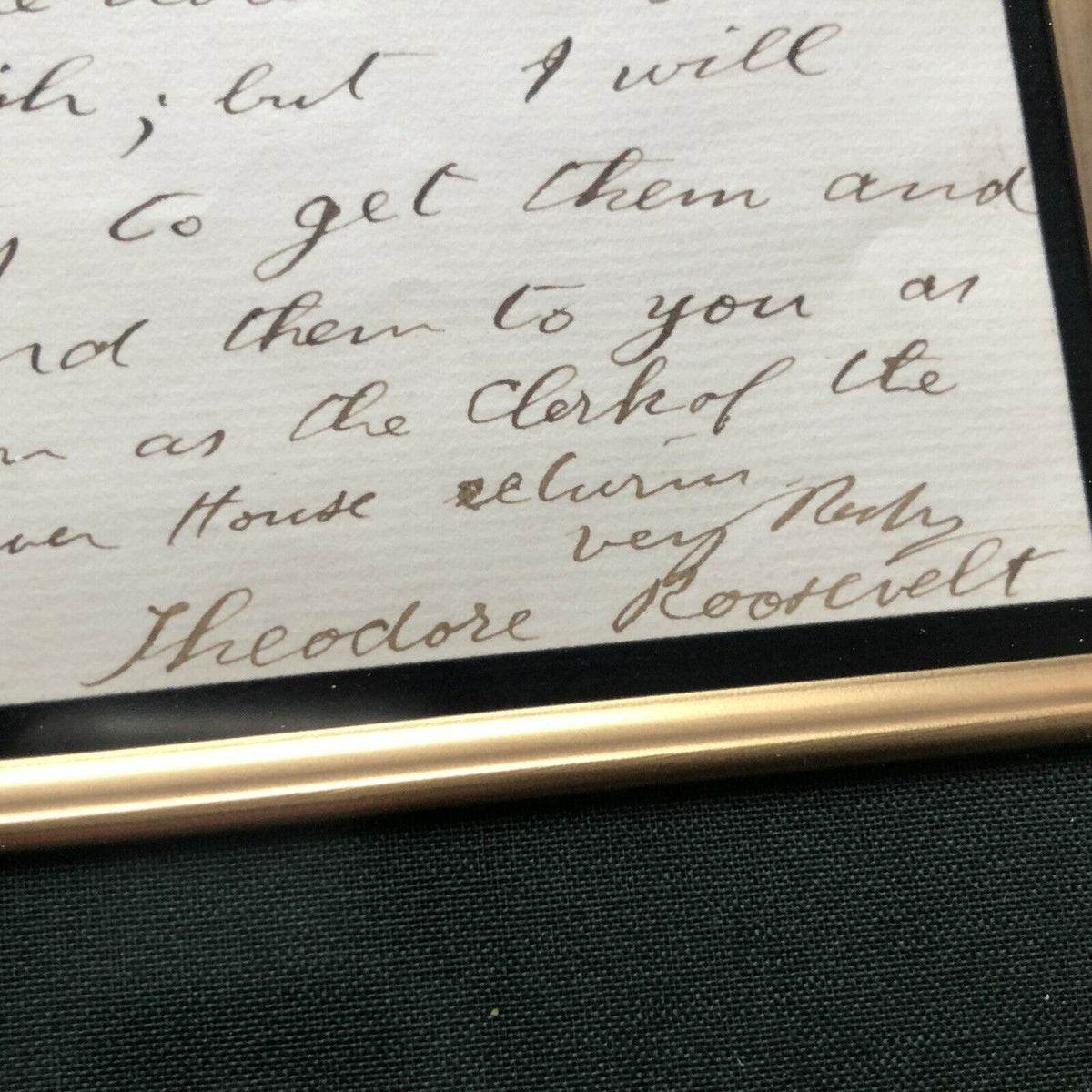 THEODORE ROOSEVELT * JSA LOA * Handwritten AUTOGRAPH Letter SIGNED * President