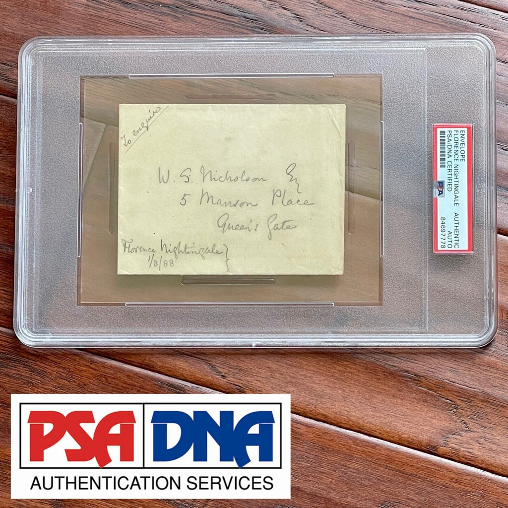 FLORENCE NIGHTINGALE * PSA/DNA * AUTOGRAPH Envelope SIGNED * To Red Cross Member