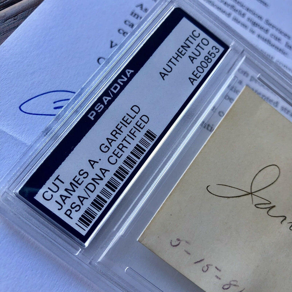JAMES A. GARFIELD * Autograph Card AS PRESIDENT Hand Signed * PSA/DNA Slabbed