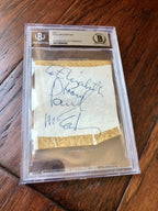 PAUL MCCARTNEY * BAS BECKETT SLAB * AUTOGRAPH CUT SIGNATURE SIGNED * THE BEATLES