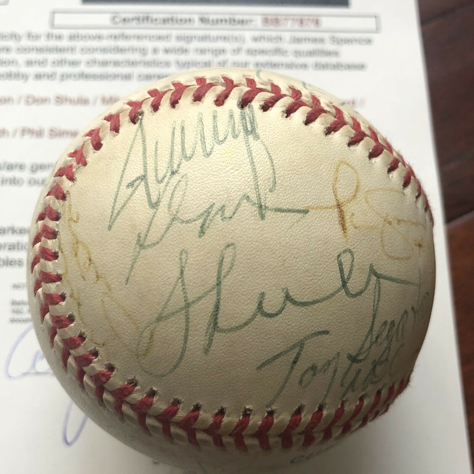 DONALD TRUMP & OJ SIMPSON * JSA LOA * Proof Autograph Signed Rawlings Baseball