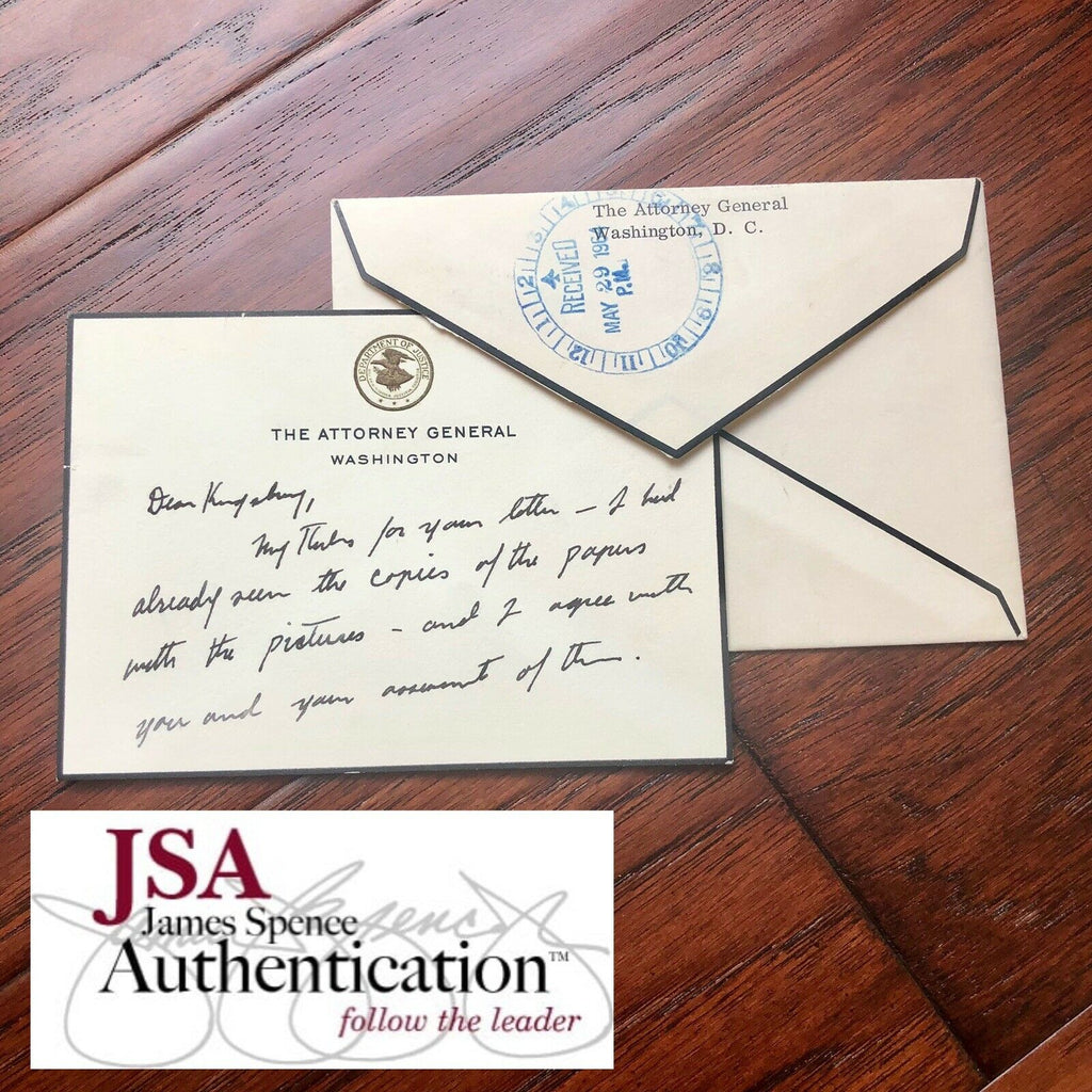 ROBERT F. KENNEDY * JSA * Handwritten Letter Signed As Attorney General Re: JFK