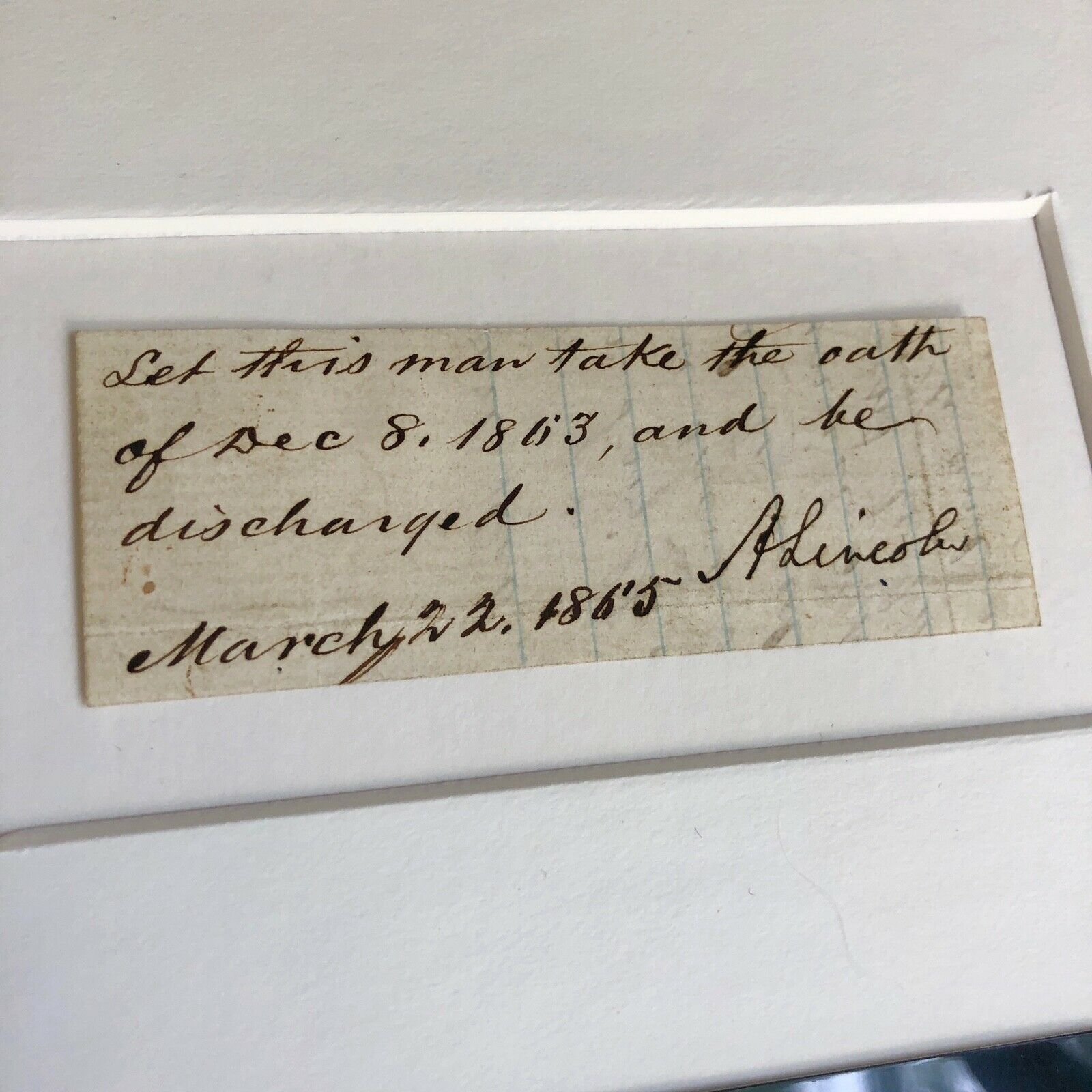 ABRAHAM LINCOLN * JSA * Autograph AMNESTY OATH Signed DAYS BEFORE ASSASSINATION!