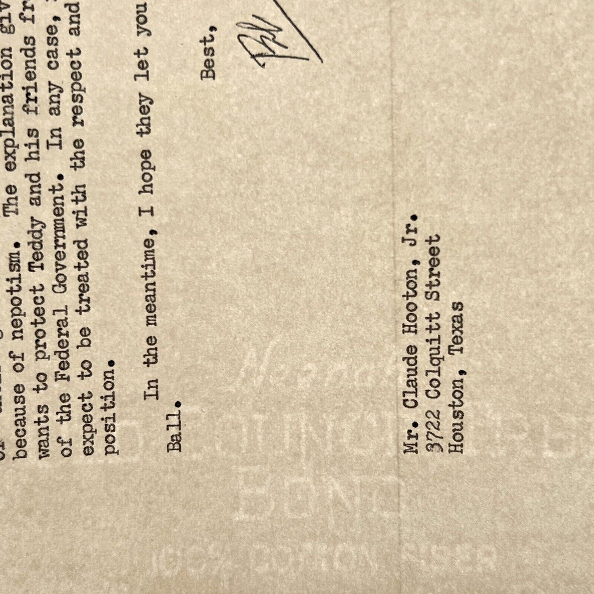 ROBERT F KENNEDY * PSA * Signed Autograph Re: Nepotism and Turning the FBI Loose