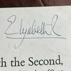QUEEN ELIZABETH II * JSA LOA * Hand Signed Royal Pardon Document Autograph