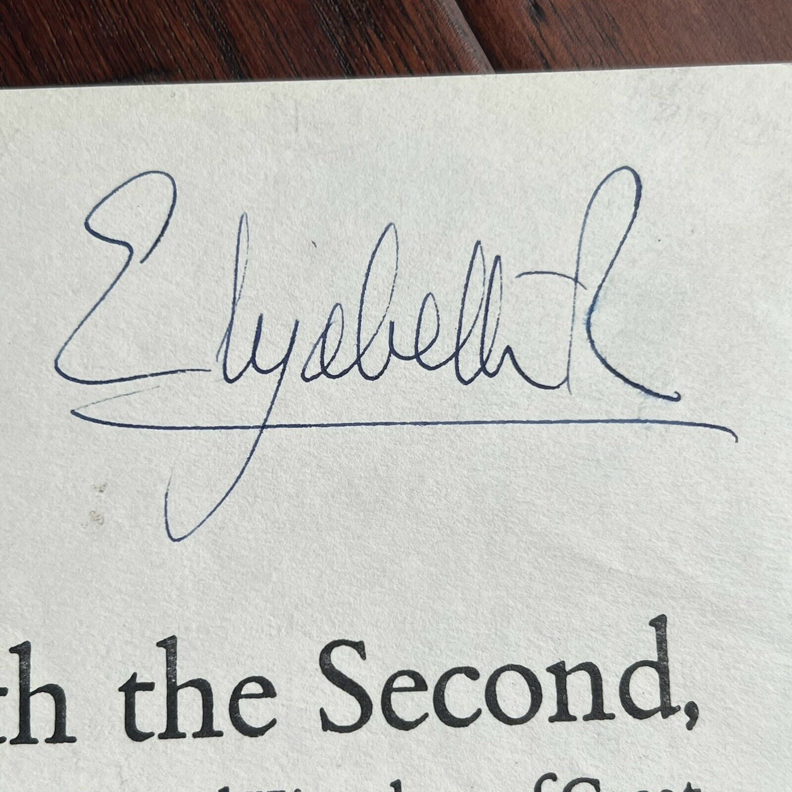 QUEEN ELIZABETH II * JSA LOA * Hand Signed Royal Pardon Document Autograph