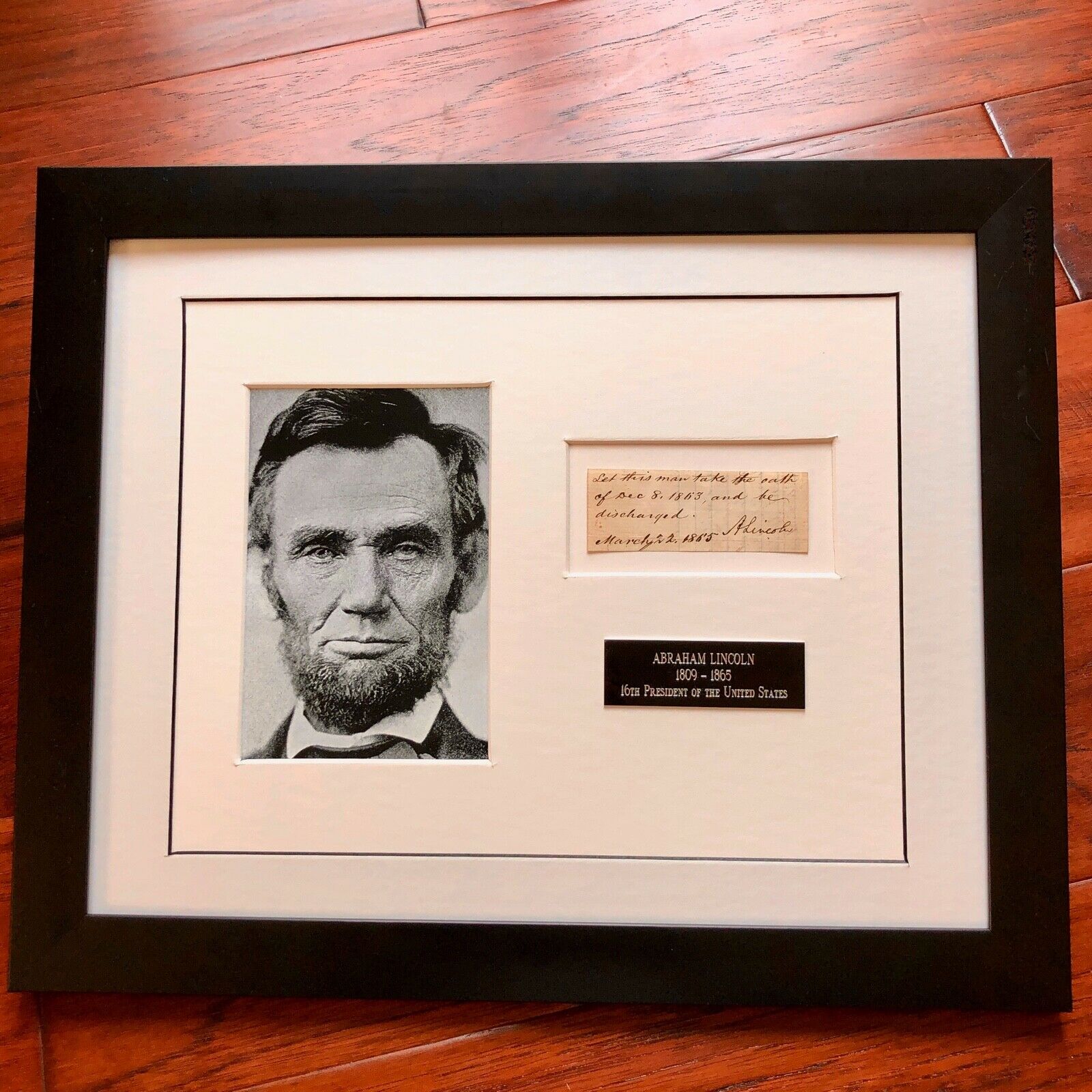 ABRAHAM LINCOLN * JSA * Autograph AMNESTY OATH Signed DAYS BEFORE ASSASSINATION!