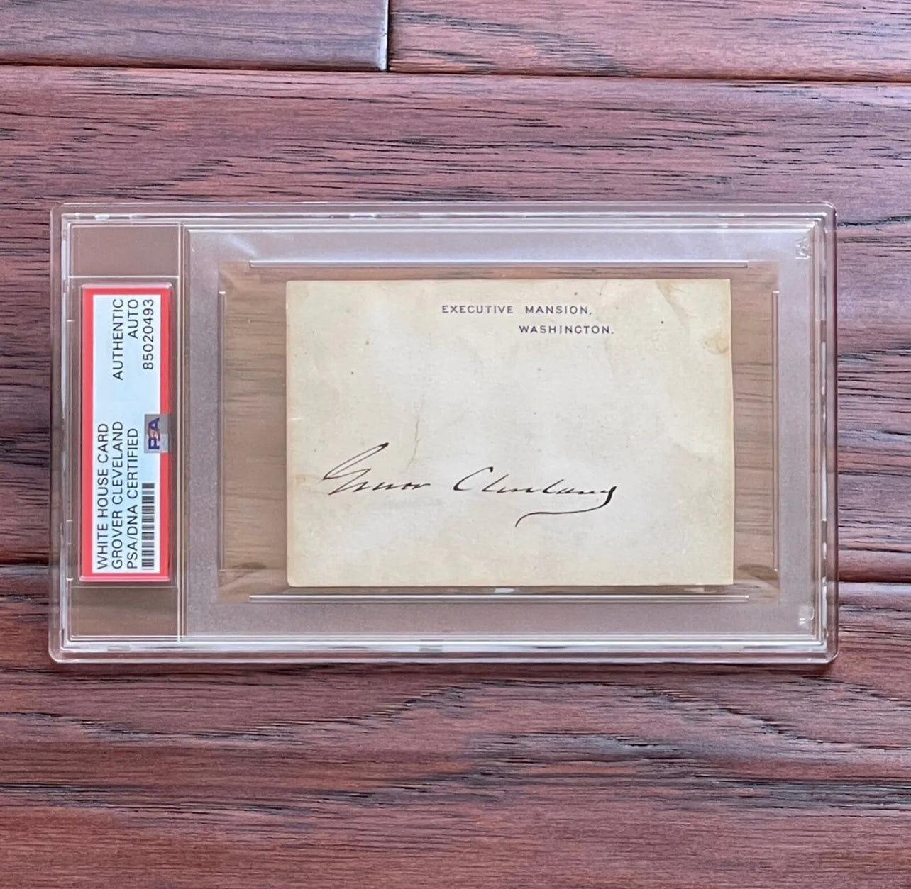 GROVER CLEVELAND * PSA/DNA Executive Mansion Autograph Card Signed as PRESIDENT