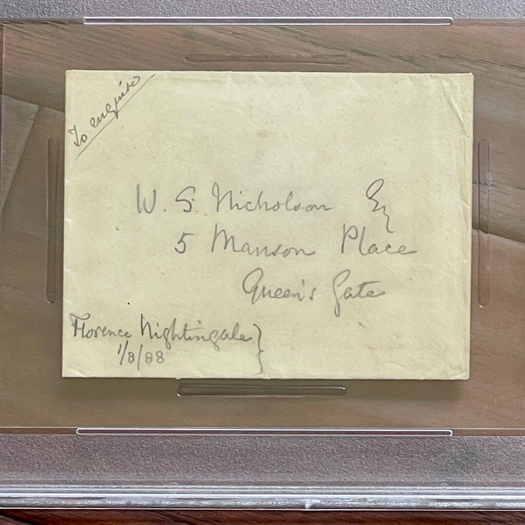 FLORENCE NIGHTINGALE * PSA/DNA * AUTOGRAPH Envelope SIGNED * To Red Cross Member