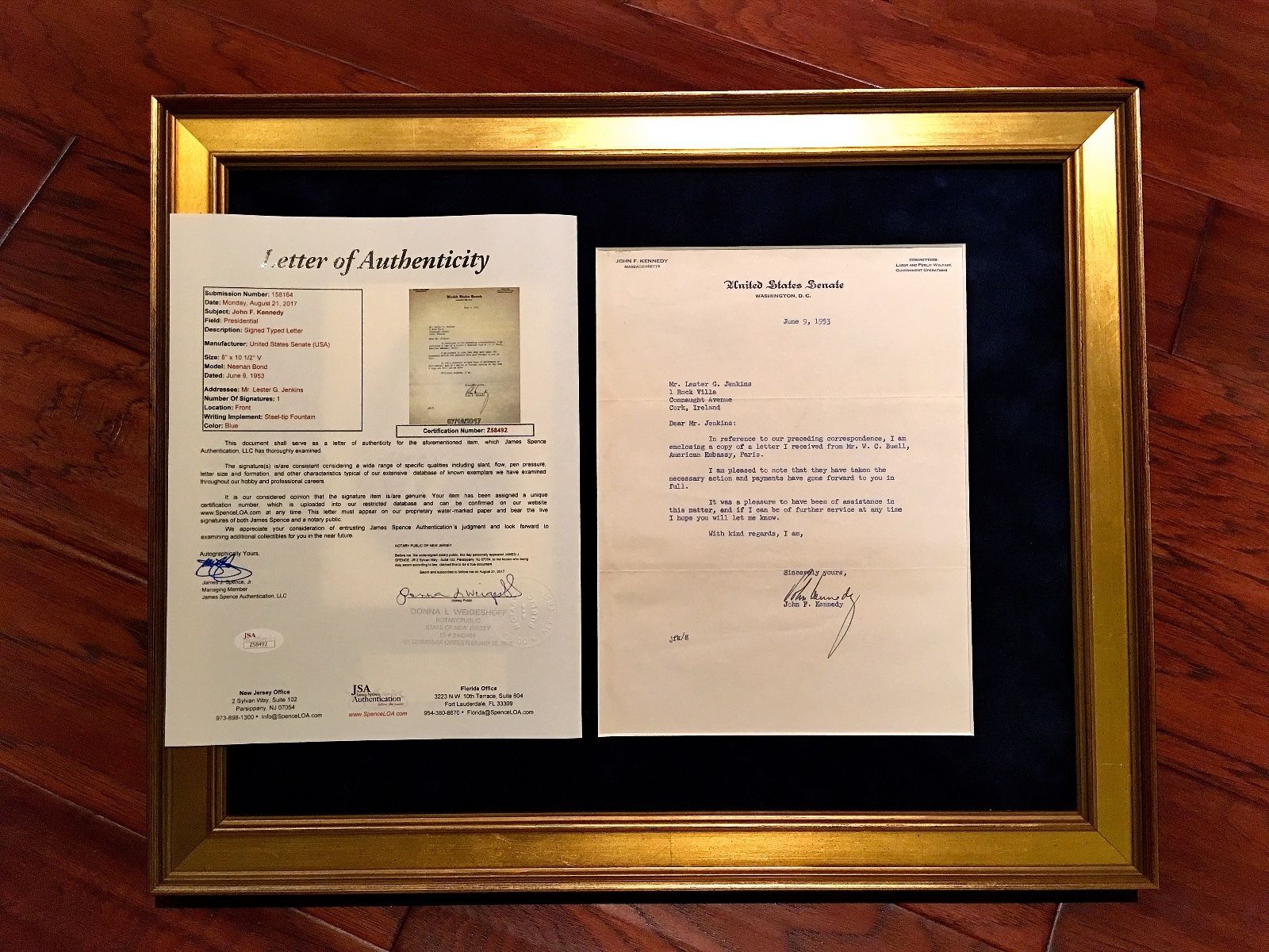 JOHN F. KENNEDY * JSA COA * Scarce Authentic JFK AUTOGRAPH Signed * President