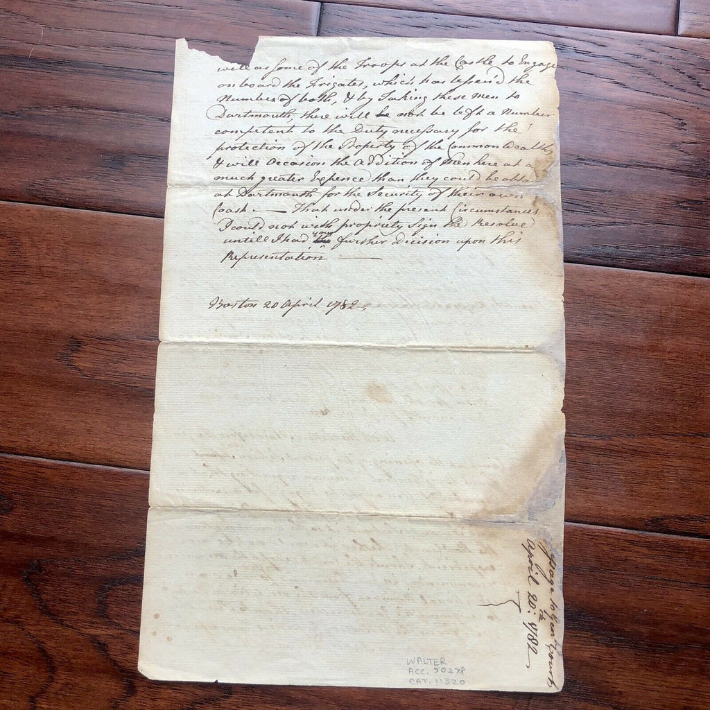 JOHN HANCOCK * JSA * Handwritten Draft Reinforcing Troops * No Autograph Signed