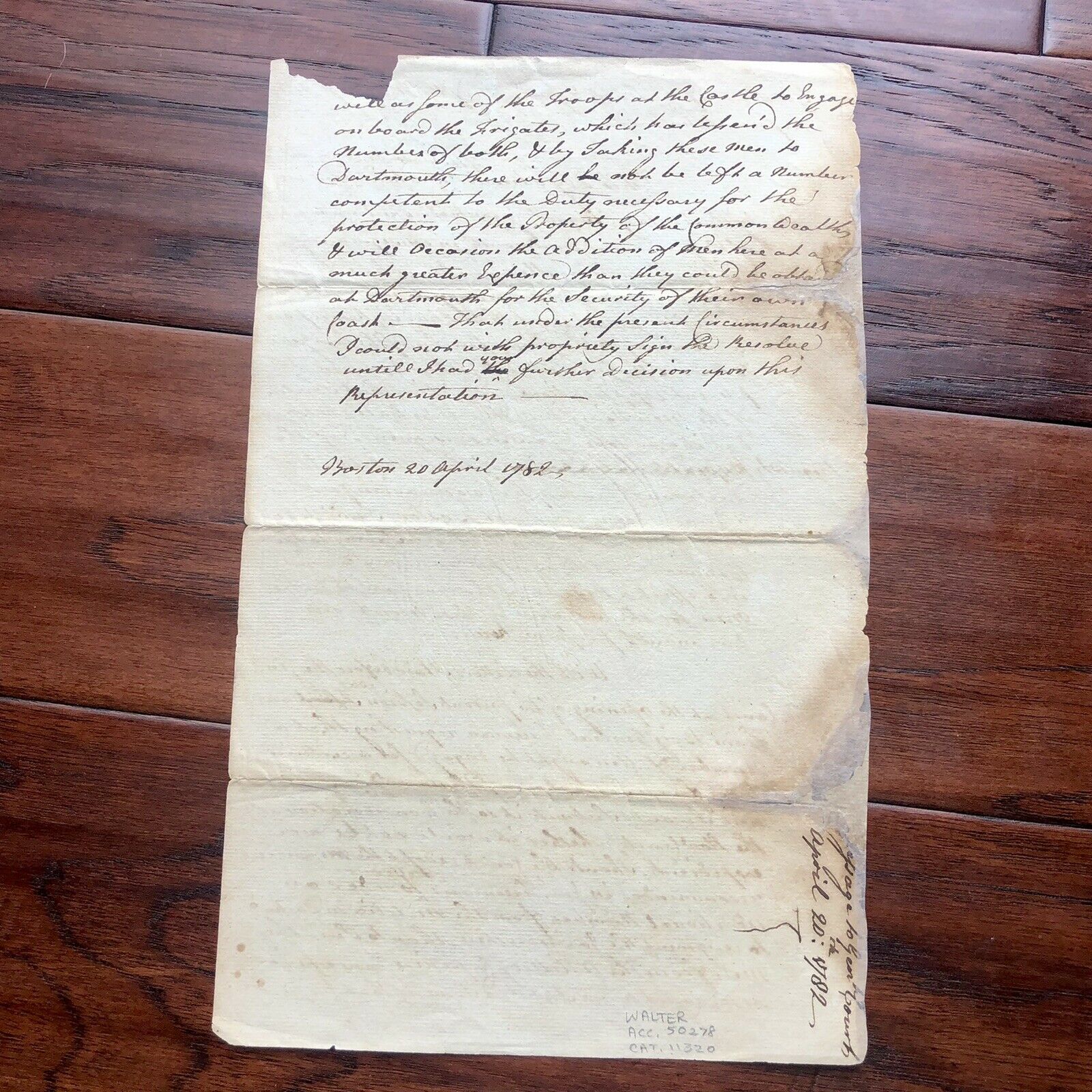 JOHN HANCOCK * JSA * Handwritten Draft Reinforcing Troops * No Autograph Signed