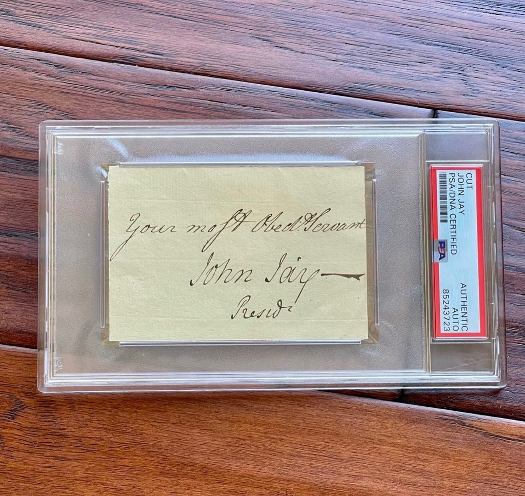 JOHN JAY * PSA * AUTOGRAPH SIGNED * Rev War Date * Chief Justice Supreme Court