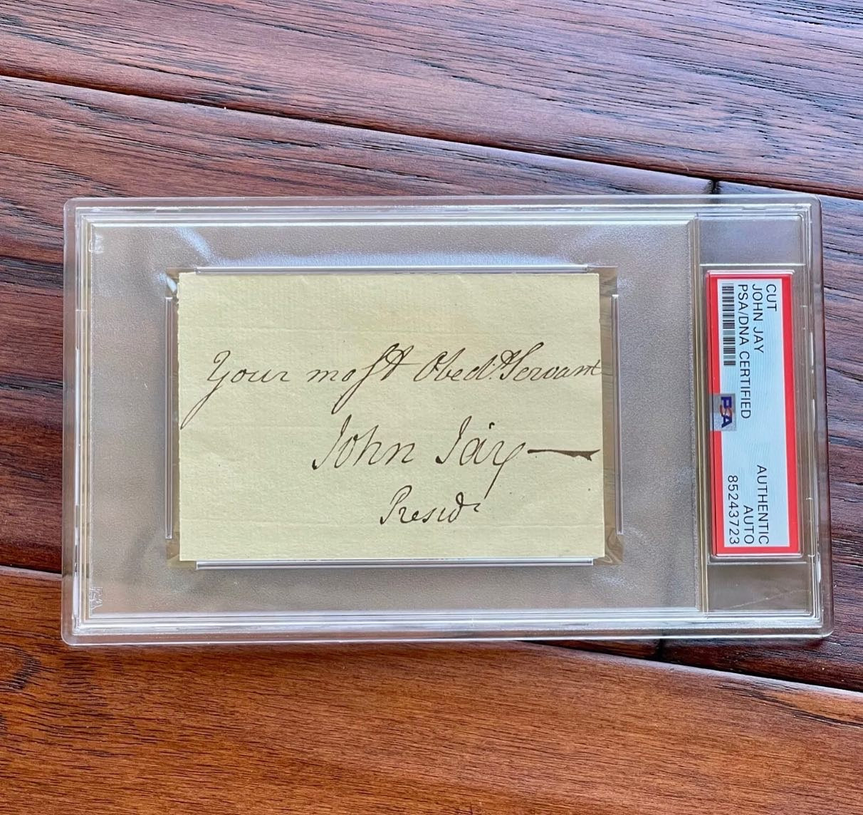 JOHN JAY * PSA * AUTOGRAPH SIGNED * Rev War Date * Chief Justice Supreme Court