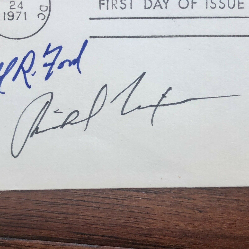 GERALD FORD & RICHARD NIXON * JSA LOA * Hand Signed Autograph Envelope First Day