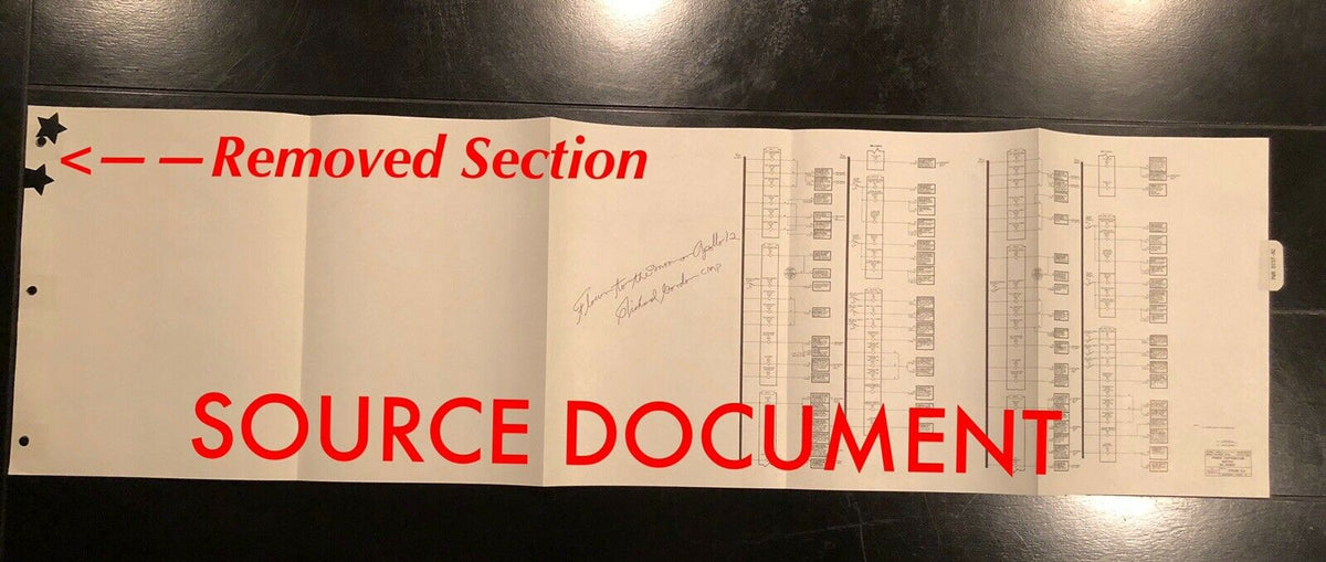PROOF! * APOLLO 12 SPACE FLOWN SCHEMATIC SECTION * RICHARD GORDON SIGNED COA