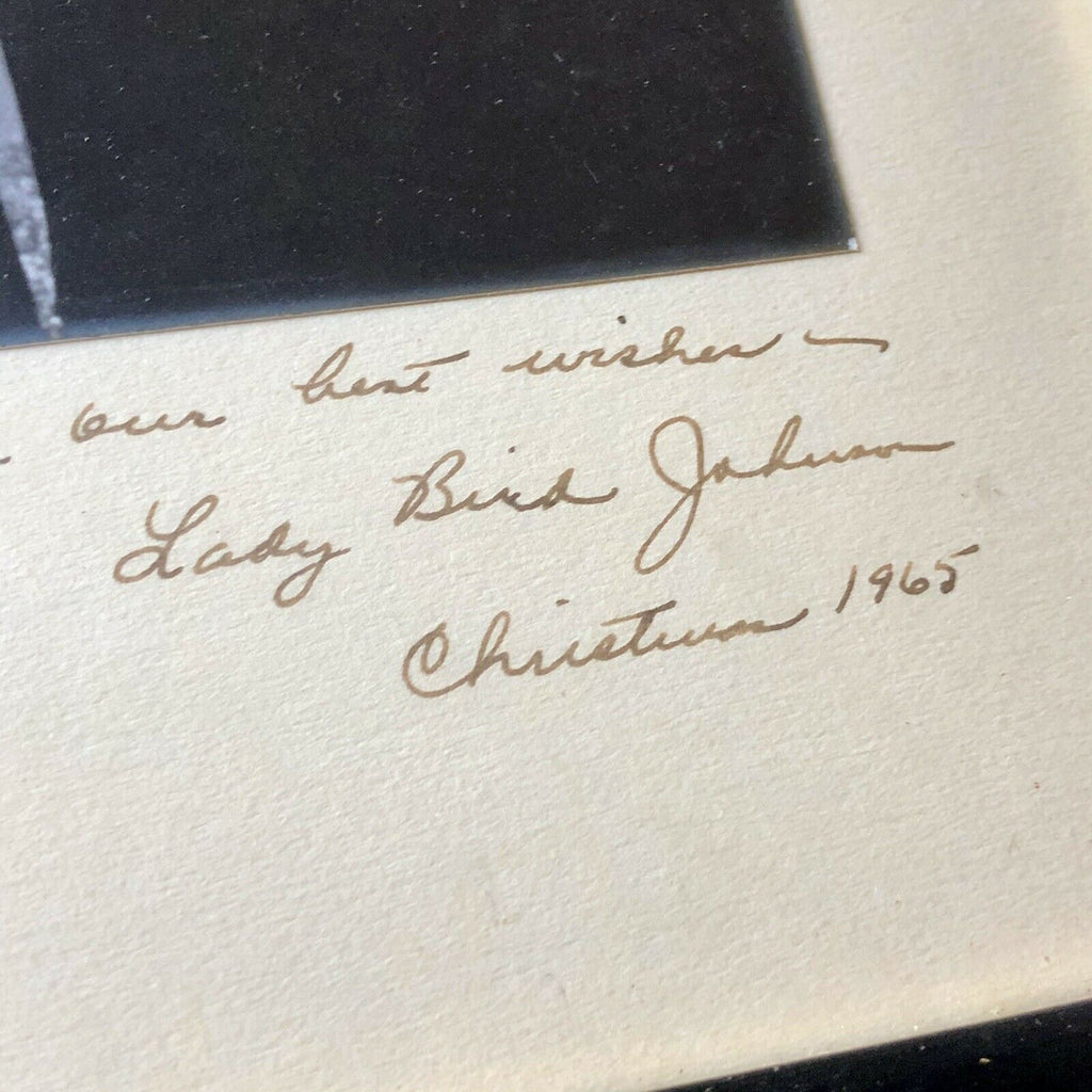 LYNDON B. JOHNSON * JSA LOA * Autograph Christmas Photograph Signed AS PRESIDENT