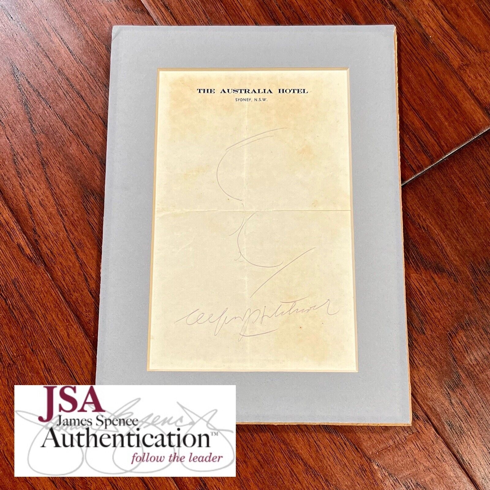 ALFRED HITCHCOCK * Autograph Sketch Signed Self-Portrait Drawing Caricature JSA