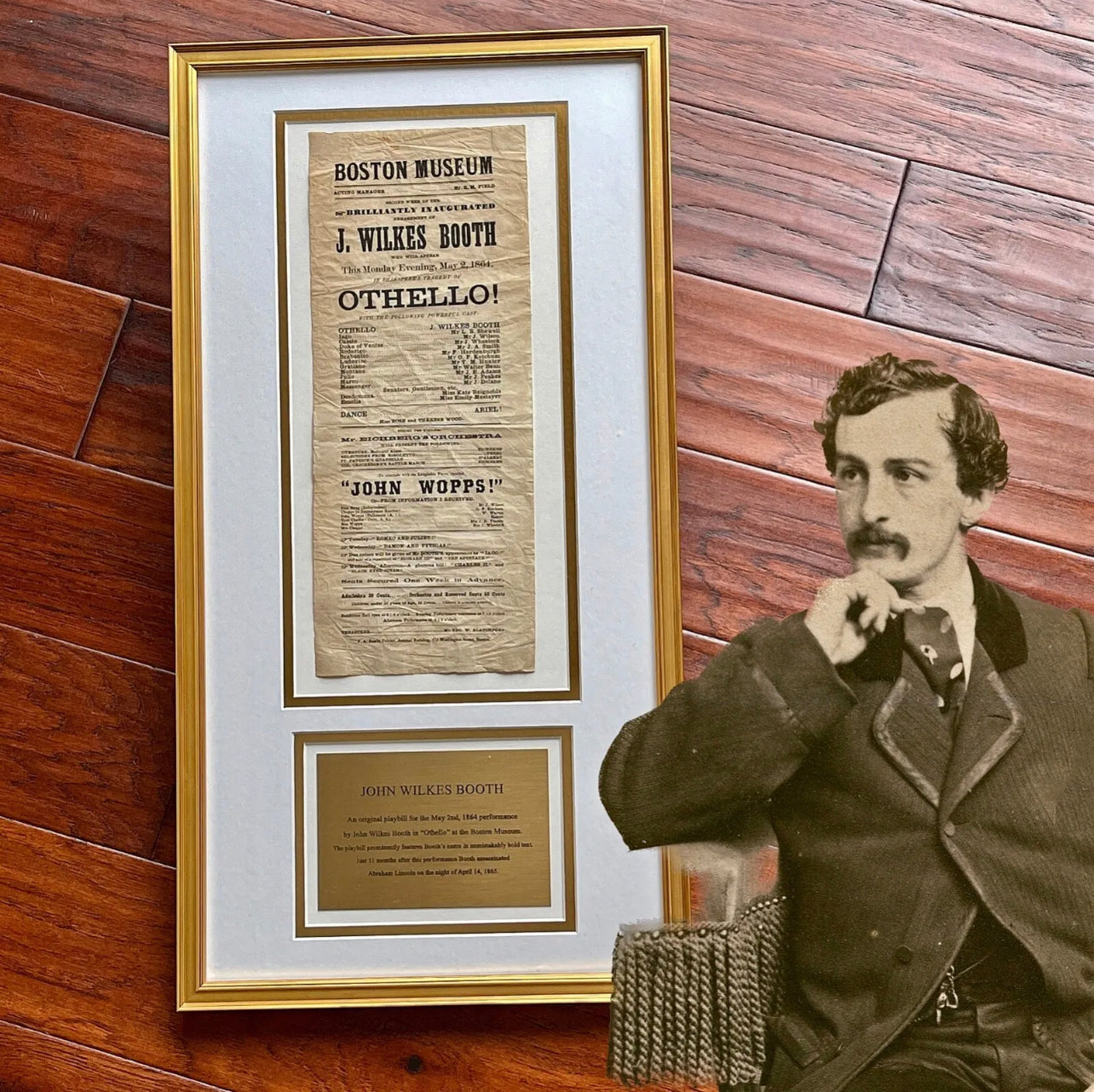 JOHN WILKES BOOTH * Authentic OTHELLO Playbill * 1864 * Abraham Lincoln