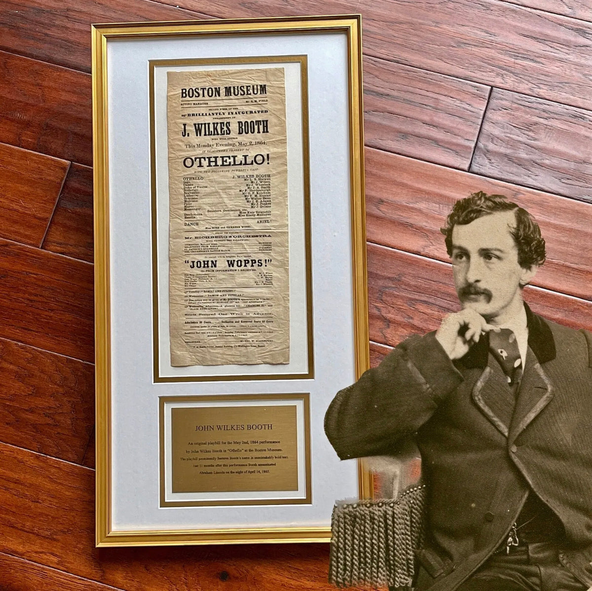 JOHN WILKES BOOTH * Authentic OTHELLO Playbill * 1864 * Abraham Lincoln