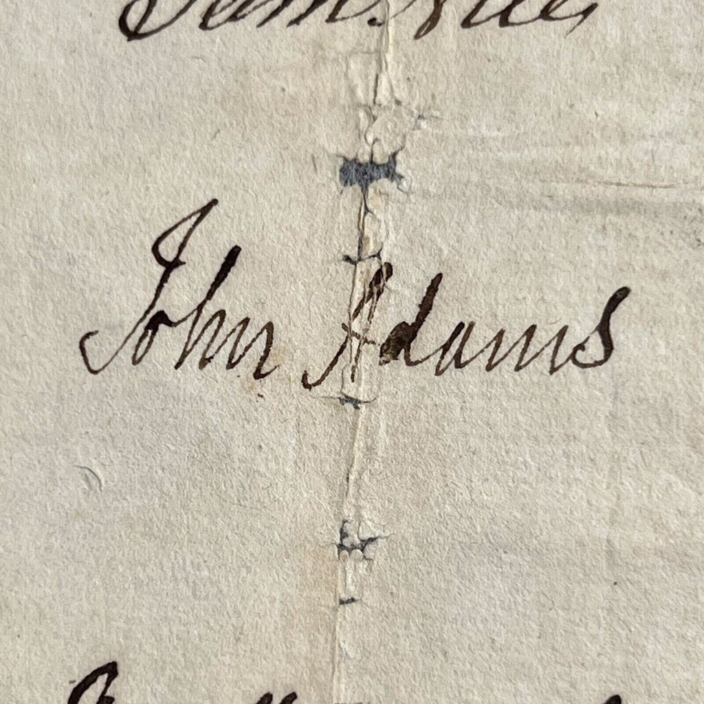 JOHN ADAMS * PSA/DNA * Handwritten Autograph Document Mentions George III Signed