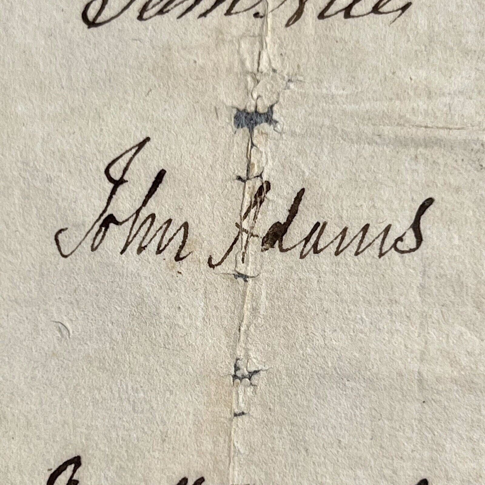 JOHN ADAMS * PSA/DNA * Handwritten Autograph Document Mentions George III Signed